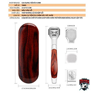 Dụng Cụ Mài, Chà Gót Chân Tẩy Da Chết Inox  vân gỗ xịn sò