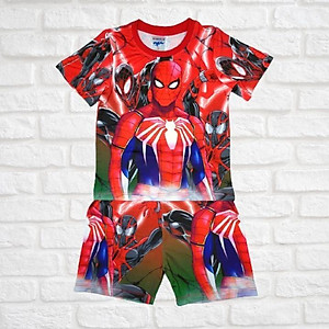 Set đồ bộ bé trai hình siêu nhân từ 9-55kg - bộ quần áo vải thun lạnh - HNStore115