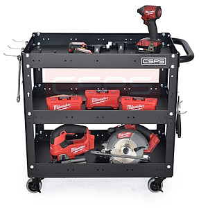 Xe đẩy 3 tầng màu đen CSPS