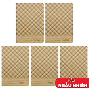 Combo 5 Tập Sinh Viên Caro Vintage Kẻ Ngang Có Chấm 200 Trang 60gsm - Fahasa 02 (Mẫu Sản Phẩm Giao Ngẫu Nhiên)