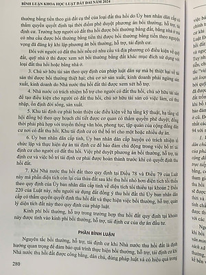 Bình luận khoa học Luật Đất đai năm 2024