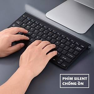 Bàn phím không dây mini W200S - đa kết nối bluetooth 5.0 + 3.0 + Usb wireless 2.4G hàng nhập khẩu