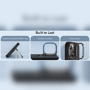 Ốp Lưng Case ESR Silicone Sạc Không Dây Dành Cho iPhone 15 Pro Max / iPhone 15 Pro, Cloud Soft Case with Stash Stand (HaloLock) - HÀNG CHÍNH HÃNG