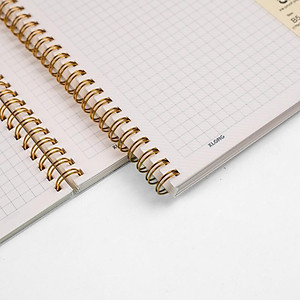 Sổ caro ô 6x6mm bìa trong suốt 120 trang lò xo kép B5, tập sổ Klong MS 584