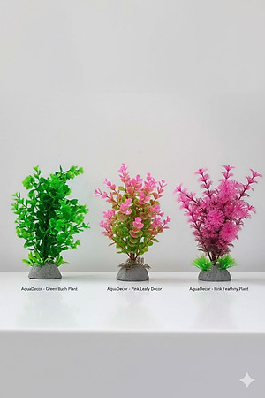 Cây Nhựa Trang Trí Bể Cá Thủy Sinh Lớn Tím Hồng Cao 20cm (Mã PK01)