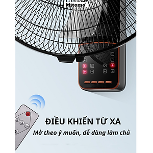 Quạt treo tường Mitomo FTT-60 hàng chính hãng, có điều khiển tử xa, động siêu xịn bảo hành 24 tháng