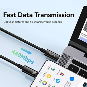 Cáp Sạc Nhanh Baseus Tungsten Gold Type-C to Type-C PD 240W Cho MacBook Samsung S23 Xiaomi iPad Huawei (Fast Charging Data Cable 5A)-Hàng chính hãng