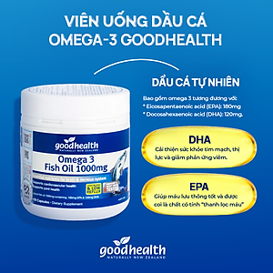 Combo 2 Hộp Dầu Cá Goodhealth Omega 3 Fish Oil 1000mg 150 Viên - Bổ Não - Tăng Trí Nhớ - Mắt Tinh - Chính Hãng Từ New Zealand