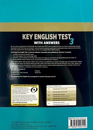 Cambridge Key English Test 3 with Answers 
