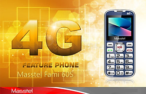 Điện thoại Masstel Fami 60S 4G(LTE) ,Bàn phím lớn, Khung viền kim loại - Hàng chính hãng