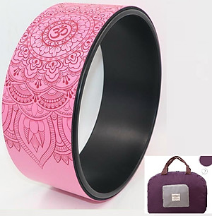 Vòng tập yoga 33 * 14 cm PU (Tặng Kèm túi đựng vòng) khung nhựa ABS chịu lực 300 kg bọc cao su Pu in hoa văn chống trơn trượt 100%