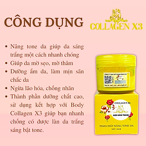 Kem DưỡngTrắng Da Toàn Thân Body Collagen X3 Luxury Kem Body Dưỡng Ẩm Trắng Da Đông Anh Chính Hãng 250g