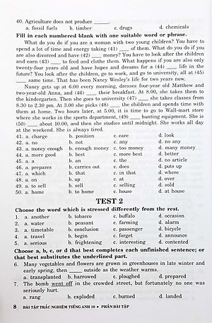 Sách Bài Tập Trắc Nghiệm Tiếng Anh 10 (Không Đáp Án)