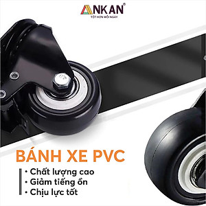 Bánh Xe Đẩy Hàng Có Bạc Đạn Và Khóa ANKAN, Bánh Xe Nhựa PVC Mini 40mm