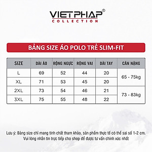 Áo Polo Nam VIỆT PHÁP Form Basic Chất liệu Cotton co giãn thấm hút mồ hồi tốt  68802