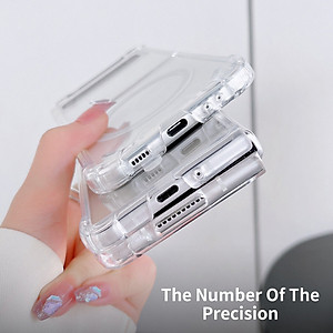 Ốp lưng chống sốc trong suốt hỗ trợ sạc Maqsafe cho Samsung Galaxy Z Flip 3 hiệu Likgus Maqsafe Magetic Case siêu mỏng 1.5mm, độ trong tuyệt đối, chống trầy xước, chống ố vàng, tản nhiệt tốt - hàng nhập khẩu