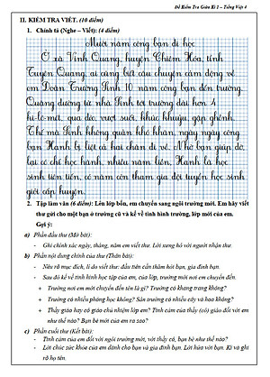 Đề Kiểm Tra Tiếng Việt 4 - Tập 1