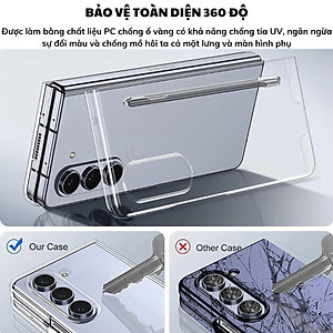 Ốp lưng trong suốt siêu mỏng chống ố vàng cho Samsung Galaxy Z Fold 7 / Z Fold 6 5G Likgus Penone bảo vệ 360 độ màn phụ và mặt lưng (Tặng bút cảm ứng) - Hàng nhập khẩu