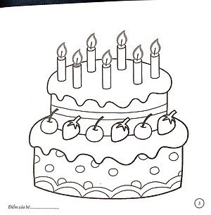 Sách Bé Tô Màu - Bánh Kem Xinh Xắn (Tái Bản 2018)