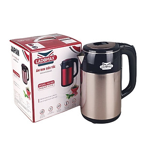 Ấm siêu tốc, bình đun nước siêu nhanh Inox 2 lớp chống phỏng Ladomax HA-888 2.5L - Hàng chính hãng