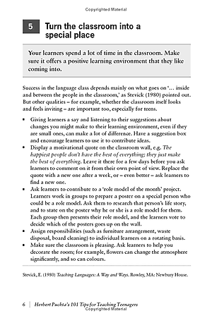 Herbert Puchta's 101 Tips For Teaching Teenagers - Pocket Editions - Cambridge Handbooks For Language Teachers Pocket Editions