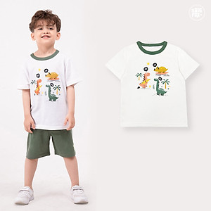 [MUA 1 SP TẶNG 1 SP - QUÀ TẶNG NGẪU NHIÊN]Áo cộc tay bé trai BIGFOX - MISS MEOW size đại mặc nhà mùa hè, áo phông cho bé trai chất cotton phong cách Âu Mỹ  cỡ 3-8 tuổi 10 - 26 kg QATE 01