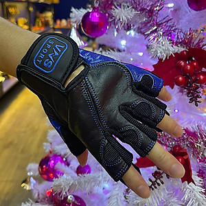 Găng Tay Da Tập Gym VNS001, Găng Tay Da Chạy Xe Cao Cấp (Wejght Lifting Gloves - Professional)