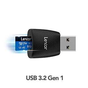 Đầu đọc thẻ nhớ Lexar LRW330U microSD USB 3.2 Type A Gen 1, Tốc độ đọc 170Mb/s - Hàng chính hãng