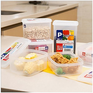 Hộp nhựa cao cấp bảo quản thực phẩm hình chữ nhật 830ml - Hàng nội địa Nhật