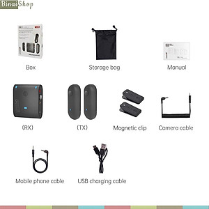 Lensgo 318C II - Micro Cài Áo Không Dây 2.4GHz, Trang Bị Eco, Tích Hợp Sạc RX, Cho Smartphone, Máy Ảnh Máy Quay, Phạm Vi Hoạt Động 100m (Tặng Tay Cầm Lensgo L3)- hàng chính hãng