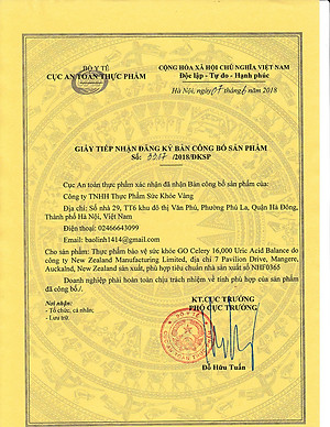 GO CELERY 16,000 30 VIÊN - Viên gout nhập khẩu chính hãng GO Healthy New Zealand