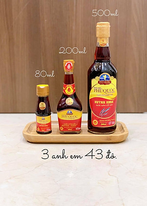 Đặc Sản Kiên Giang - Nước mắm truyền thống Phú Quốc Huỳnh Khoa - 43 độ đạm - Hộp 2 chai 520ml