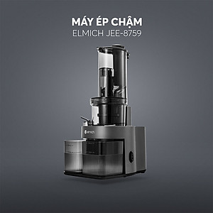 Máy ép chậm Elmich JEE-8759, công suất 240W mạnh mẽ ép kiệt bã, giữ lại chất dinh dưỡng và hương vị trong trái cây,độ ồn dưới 58dB, ép kiệt tới 98% - Hàng chính hãng
