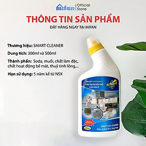Làm Sạch Dầu Mỡ Lâu Ngày SMART CLEANER - Tẩy Sạch Dầu Mỡ Trong 5 Phút Không Cần Cọ Rửa - MIFAN Phân Phối Chính Hãng