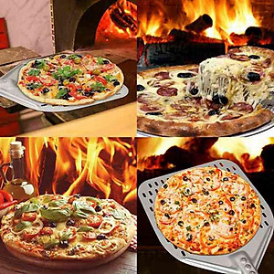 Aluminum Metal Pizza Peel for Easy Storage, Gourmet Luxury Pizza Paddle for Baking Homemade Pizza Bread