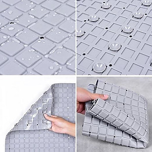 Thảm Chống Trượt Nhà Tắm Ô Vuông 70x38cm - Tấm Lót Sàn Phòng Tắm Cao Su Chống Trơn (Giao màu ngẫu nhiên)
