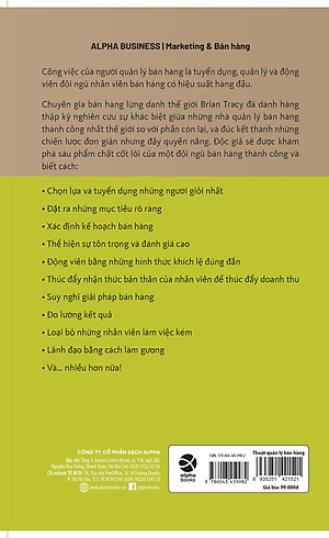 Sách Thuật Quản Lý Bán Hàng (Tái Bản)