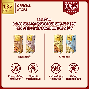 Lốc 3 hộp Sữa hạt Óc chó Nguyên chất 137 DEGREES 180ml