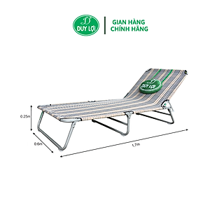 GHẾ - GIƯỜNG XẾP  DUY LỢI THÉP CỠ NHỎ (QUÀ TẶNG 10 MÓC ÁO KÉP NHỰA CAO CẤP DUY LỢI)