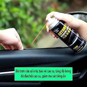 Xịt Dưỡng Gioăng Cao Su Ô Tô [AUTOMOTM] Silicon Spray 450ml: Bôi Trơn, Chống Kẹt Cửa Kính