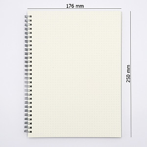 Sổ lò xo bìa trong suốt giấy kẻ ô vuông cỡ B5