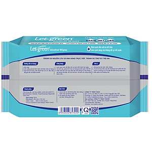Thùng 36 Bao Khăn Ướt Cồn Let-green 50 Miếng/Bao