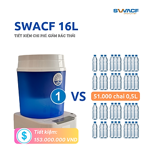Bình lọc nước uống trực tiếp SWACF 16L | CWFNL Nano bạc, lõi lọc 7L, tốc độ lọc 2 - 4 lít/giờ, giữ khoáng thiết yếu - Công nghệ Mỹ