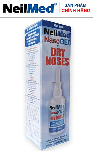 Gel Xịt Chống Khô Mũi, hỗ trợ điều trị Chảy Máu Cam, Làm Mềm Vãy Mũi - NeilMed NasoGel  Spray - Xuất Xứ Mỹ