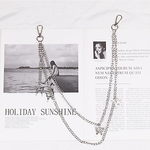 Dây xích trang trí quần bằng kim loại cánh bướm cá tính