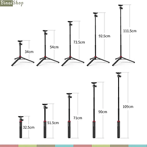 Ulanzi MT-44 - Tripod Mini Cho Máy Ảnh, Điện Thoại, Tải Trọng 1.5 Kg, Chiều Cao Tối Đa 109cm - Hàng chính hãng