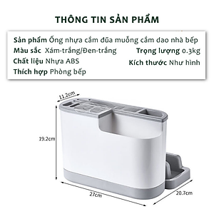 Khay Kệ Để Dao Thớt Hộp Ống Đựng Đũa Muỗng Kết Hợp Giá Để Úp Thớt Nắp Vung Để Đồ Nhà Bếp - HÀNG CHÍNH HÃNG MINIIN