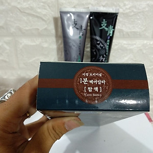 Nhuộm phủ bạc nhanh 1 phút Jichung 1 Minute Hair Color 120g (nâu hạt dẻ) + Móc khóa