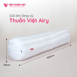 Ruột Gối Ôm Lông Vũ Airy Thuần Việt - Sợi Lông Vũ Nhân Tạo Microfiber Êm Ái Mềm Mịn - KT 20x100cm