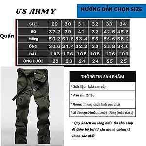 Quần Túi Hộp Nam Lính Mỹ US ARMY U768 Cao Cấp, Chất Liệu Vải Kaki,Bền Màu, Ống Rộng Phong Cách, Thiết kế Túi Hộp- HÀNG CHÍNH HÃNG